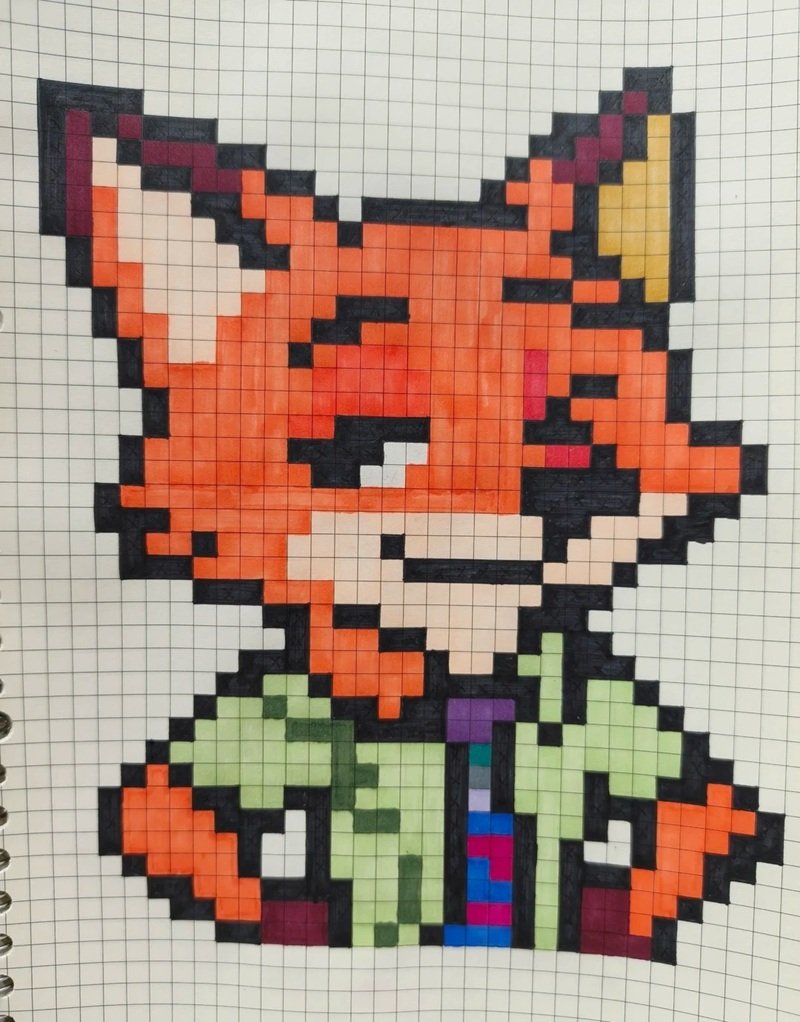 vẽ tranh pixel cute 14
