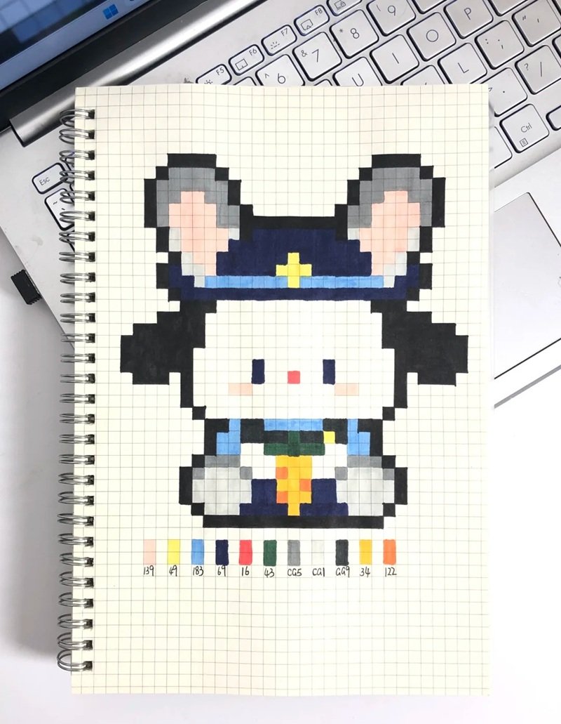 vẽ tranh pixel cute 6