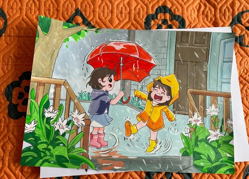 vẽ tranh ý tưởng tuổi thơ 11