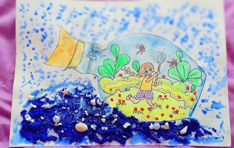 vẽ tranh ý tưởng tuổi thơ 15