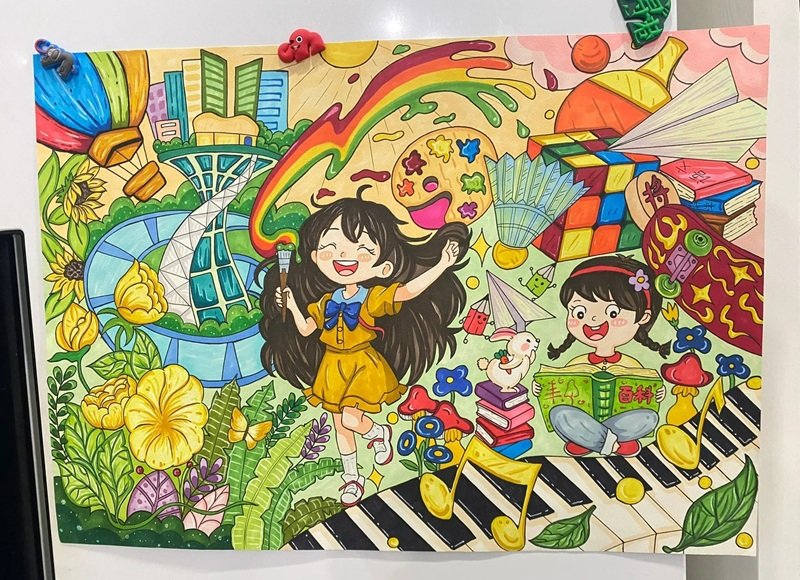 vẽ tranh ý tưởng tuổi thơ 36