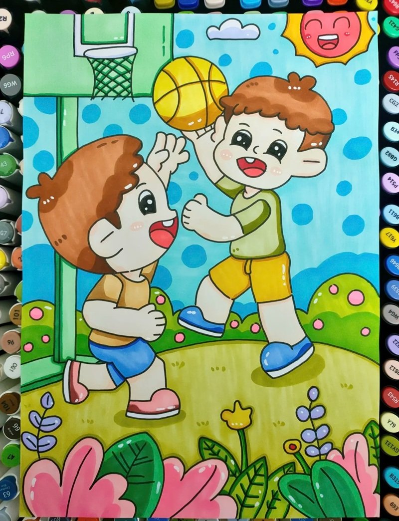 vẽ tranh ý tưởng tuổi thơ 37