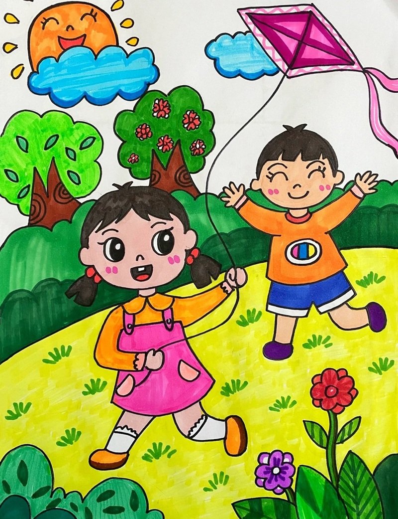 vẽ tranh ý tưởng tuổi thơ 4