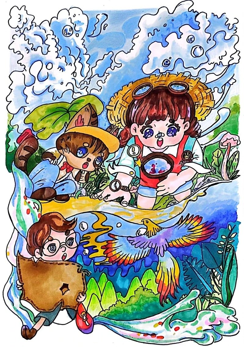 vẽ tranh ý tưởng tuổi thơ 6