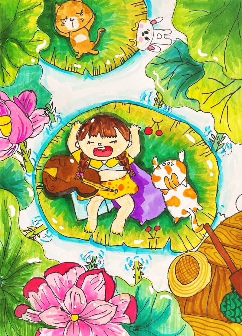 vẽ tranh ý tưởng tuổi thơ 7