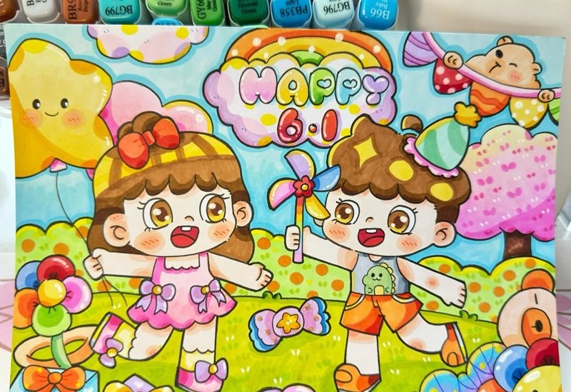 vẽ tranh ý tưởng tuổi thơ 9