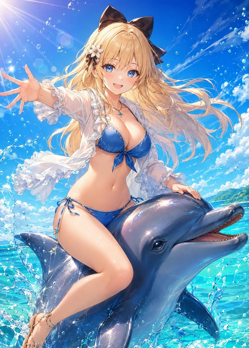 Ảnh anime gái mặc bikini duyên dáng