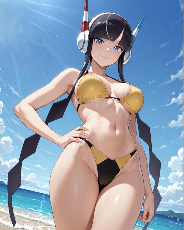 Ảnh anime nữ mặc bikini mang vẻ đẹp xinh xắn