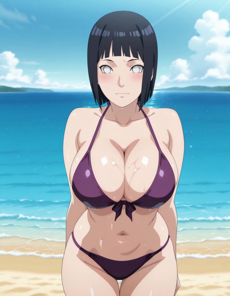 Ảnh bikini Hinata với diện mạo xinh xắn