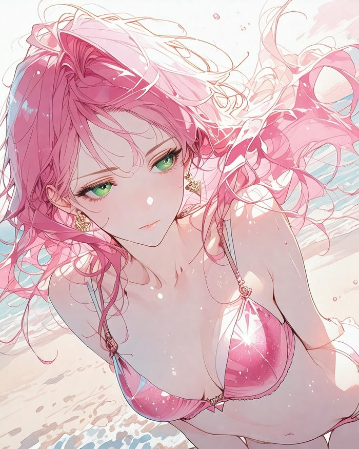 Ảnh gái anime bikini có phong cách dễ thương