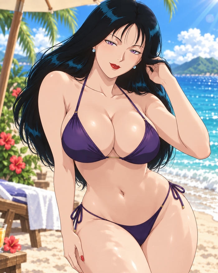 Ảnh gái anime bikini với tạo hình xinh xắn