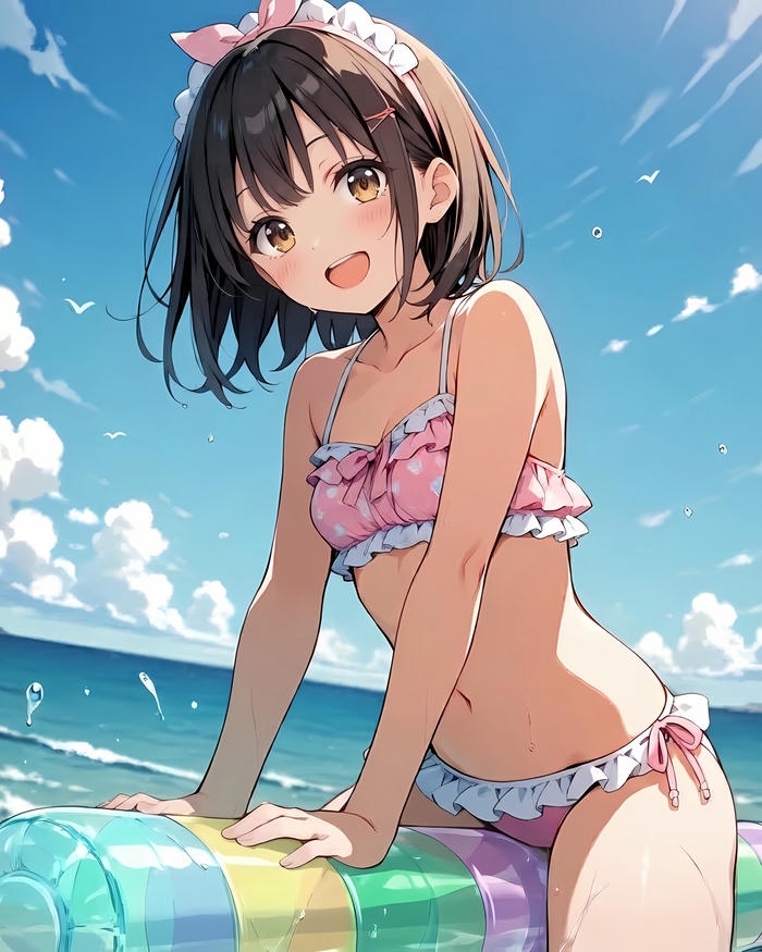 Ảnh gái anime bikini với vẻ ngoài trẻ trung