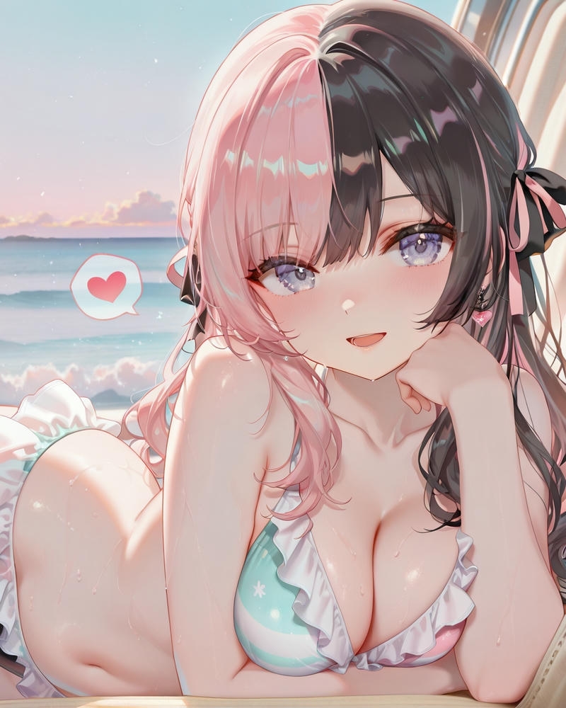 Ảnh gái anime mặc bikini đặc sắc