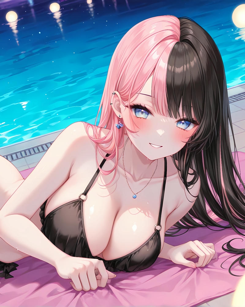Ảnh gái anime mặc bikini dịu dàng
