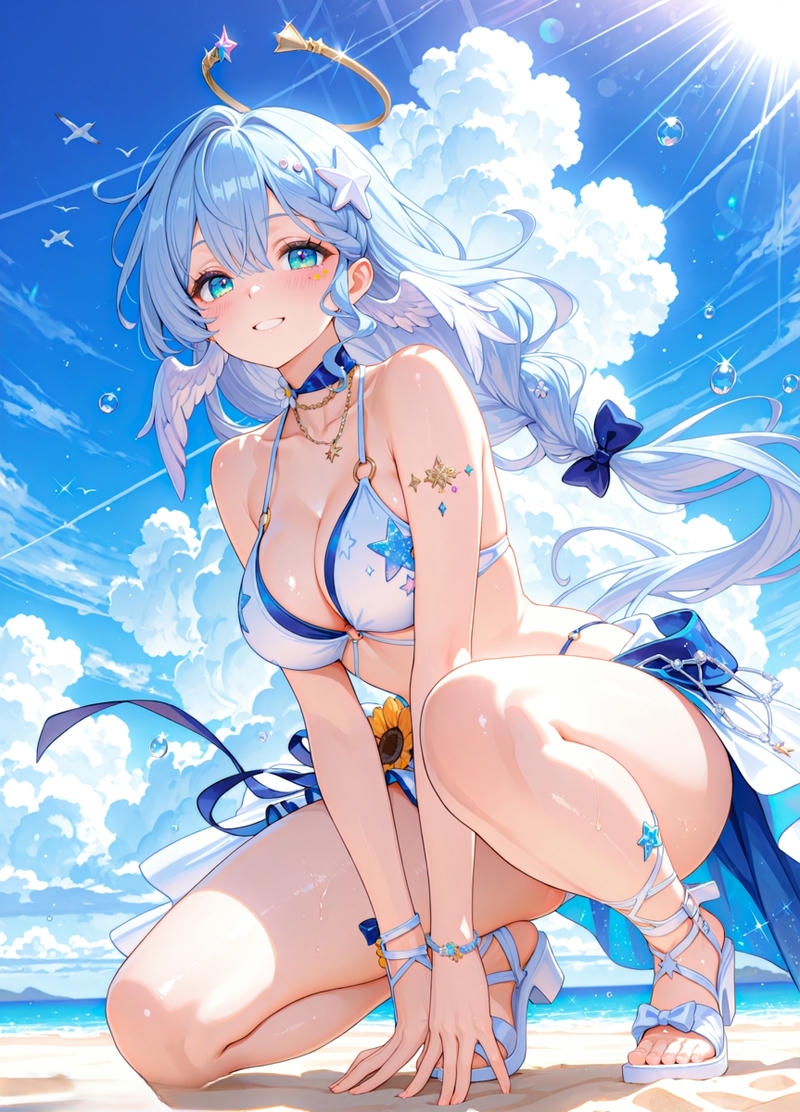 Ảnh gái anime mặc bikini mềm mại