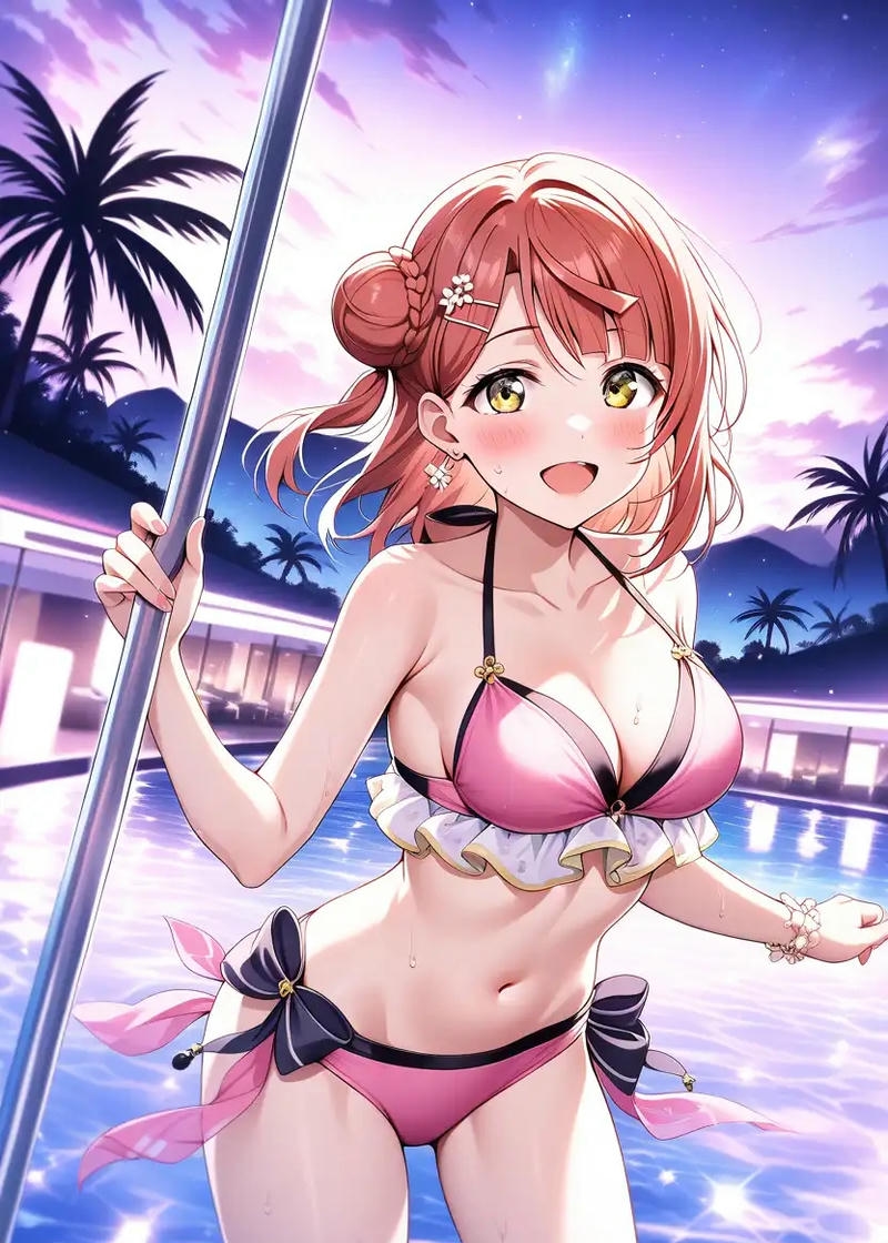 Ảnh gái anime mặc bikini thanh lịch