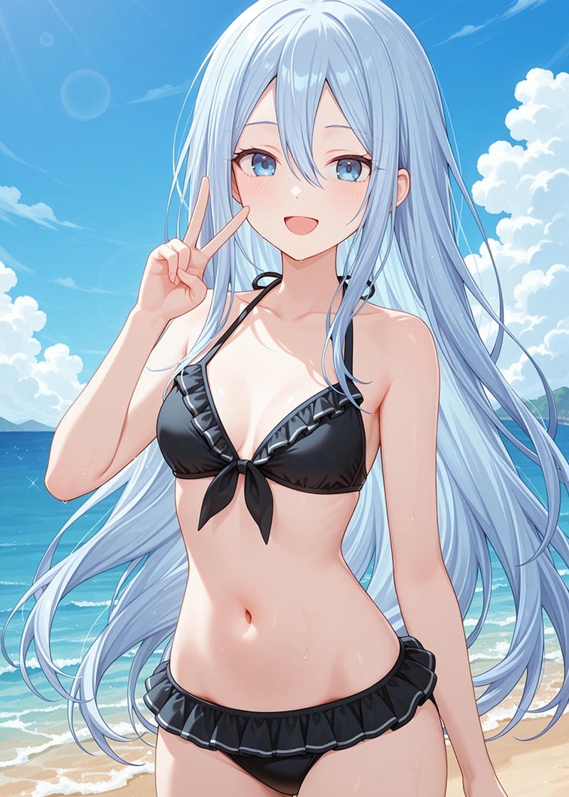 Ảnh gái anime mặc bikini tươi trẻ