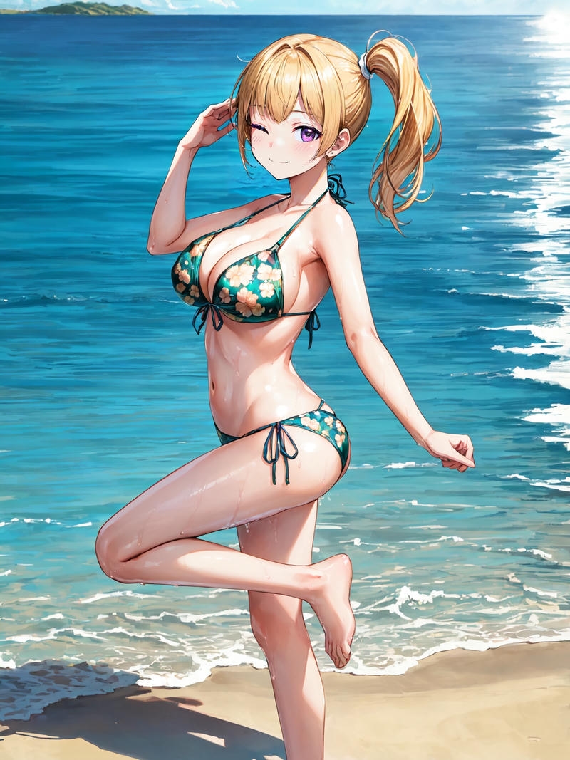 Ảnh gái anime mặc bikini xinh tươi