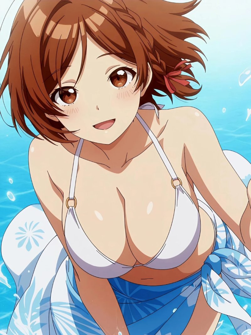 Gái anime mặc áo mỏng trong ảnh gái anime vú to