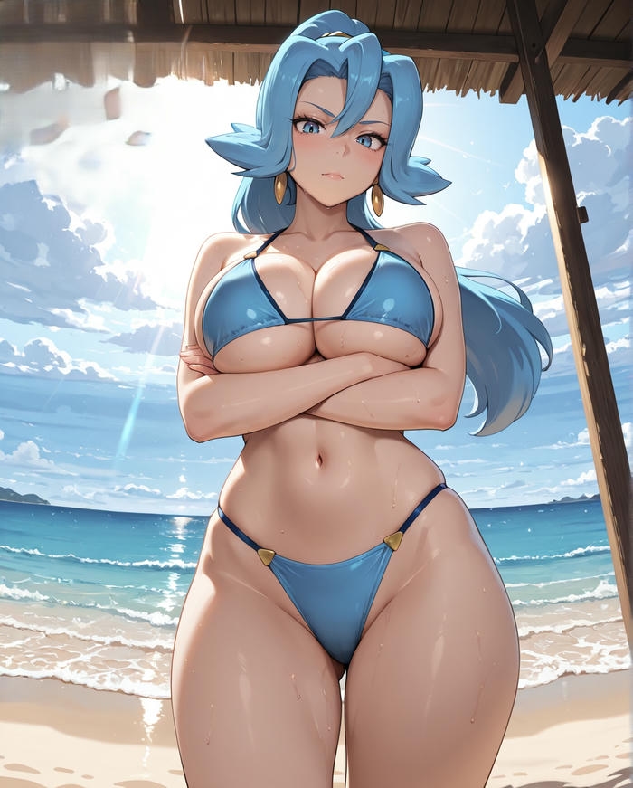 Hình anime nữ bikini với phong cách trẻ trung
