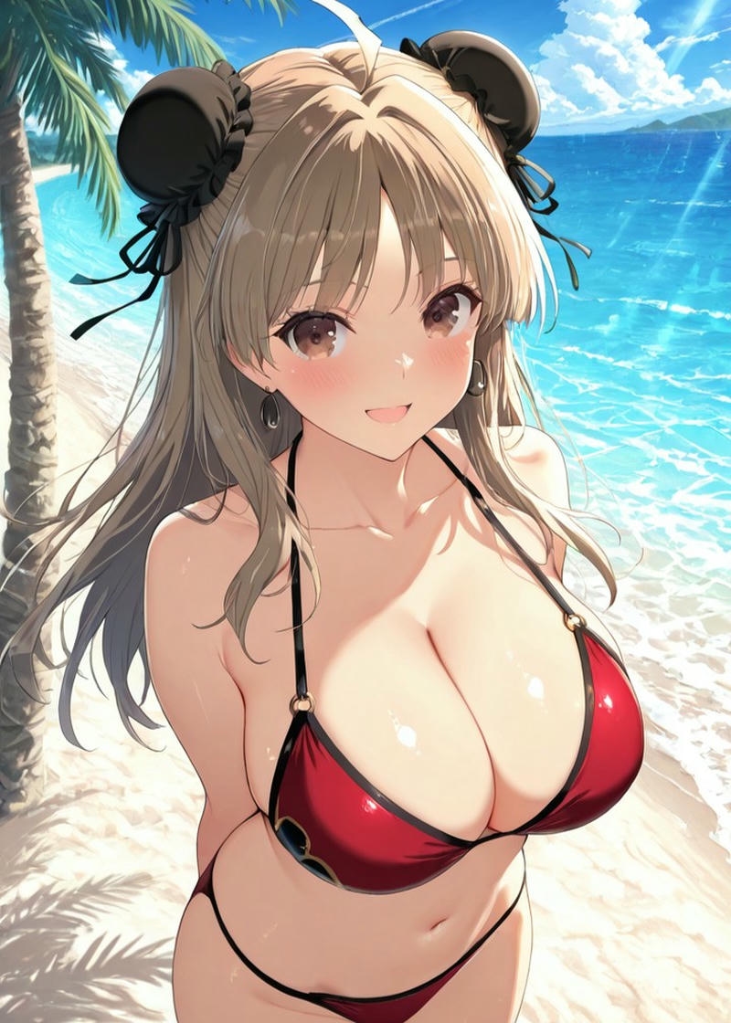 Hình cô gái anime bikini xinh đẹp