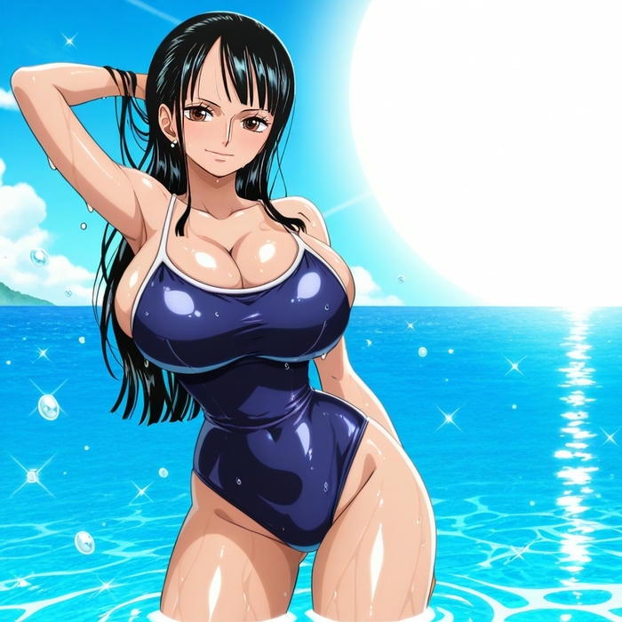 Nico Robin Bikini sắc nét sống động rõ ràng