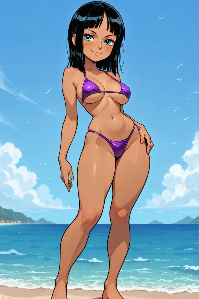 Nico Robin bikini kiểu hoàn hảo mượt mà ấn tượng