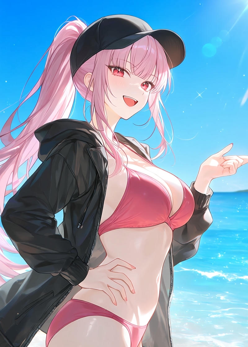 Pic cô gái anime mặc bikini tươi
