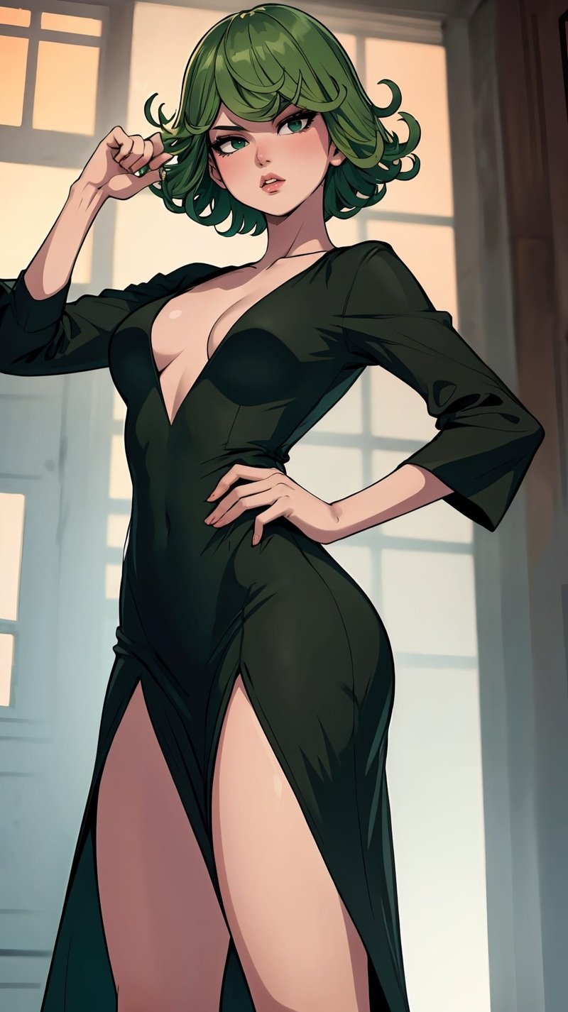 Tatsumaki bikini xanh quyến rũ, body nóng bỏng anime One Punch Man