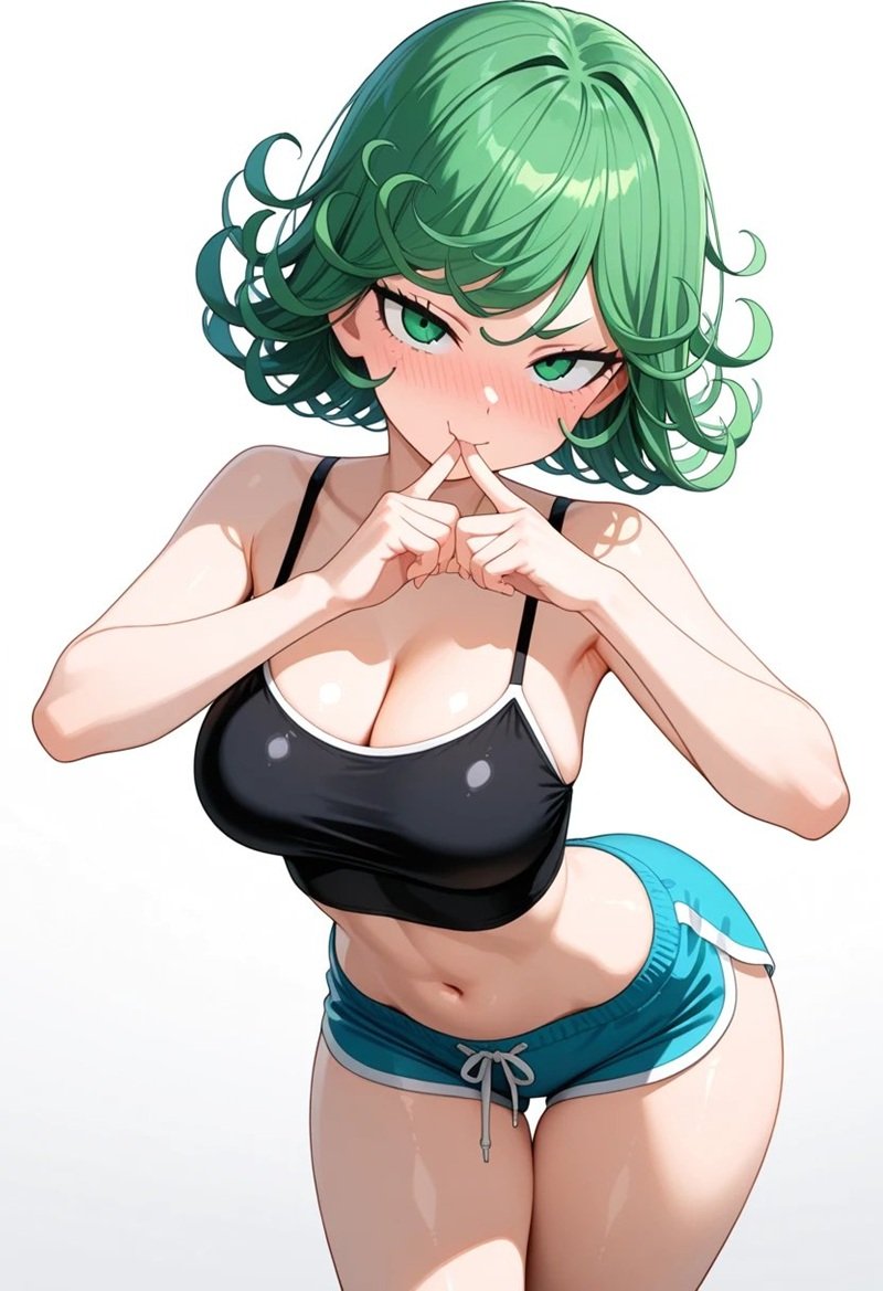 Tatsumaki hot bikini, da trắng mịn body hoàn hảo