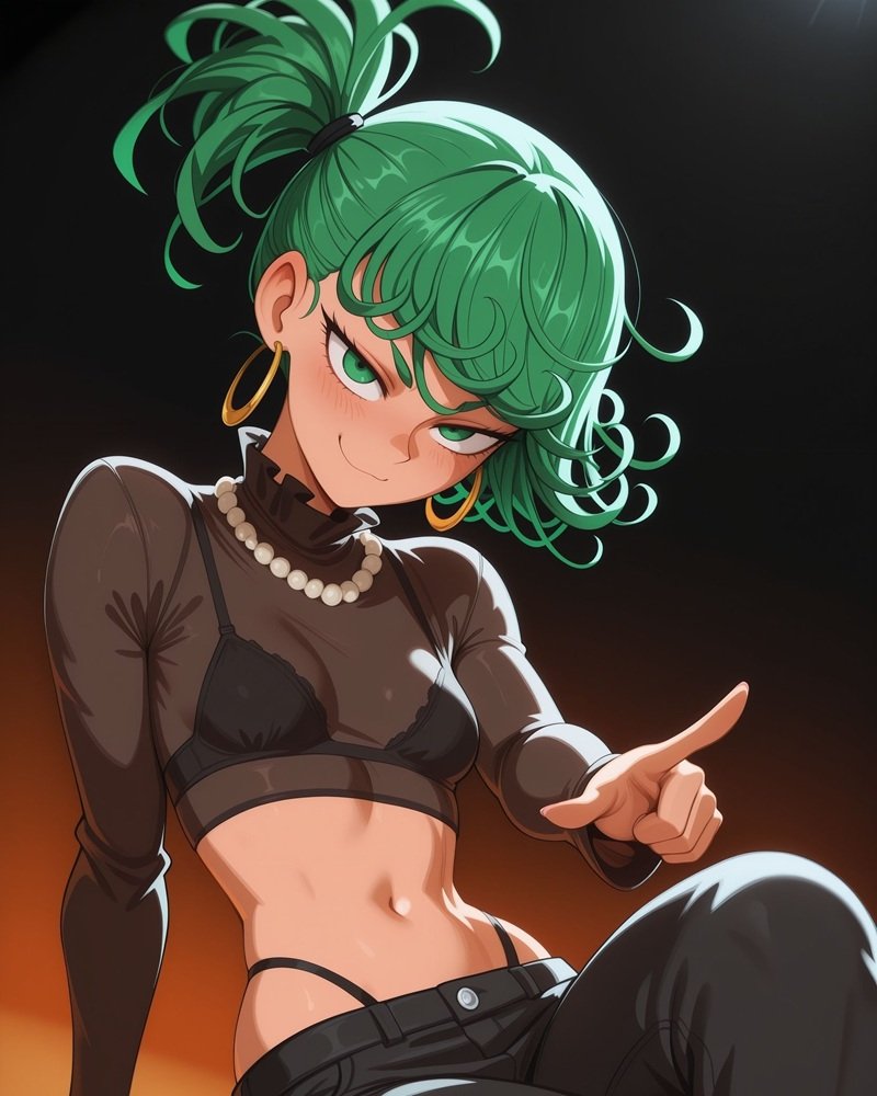 Tatsumaki bikin gợi tình, cặp đùi thon quyến rũ