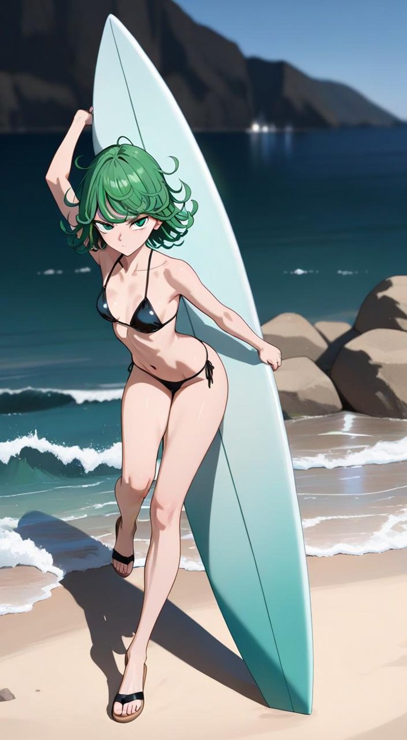 Tatsumaki cosplay bikini, dáng vẻ nóng bỏng anime