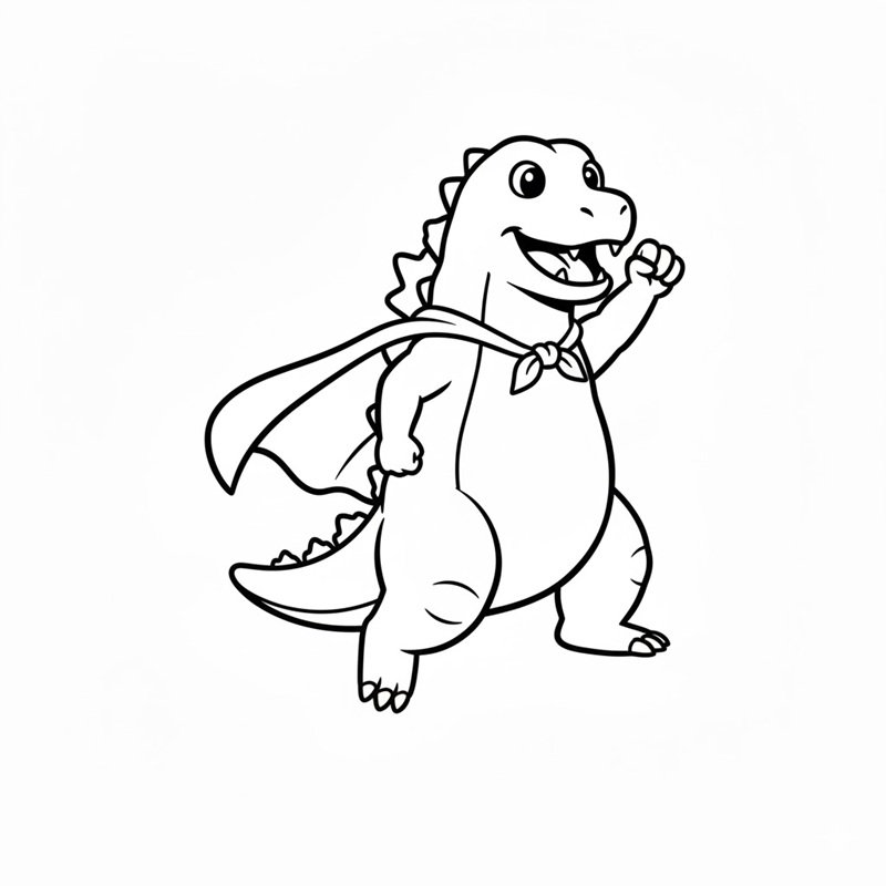 tranh tô màu godzilla 16