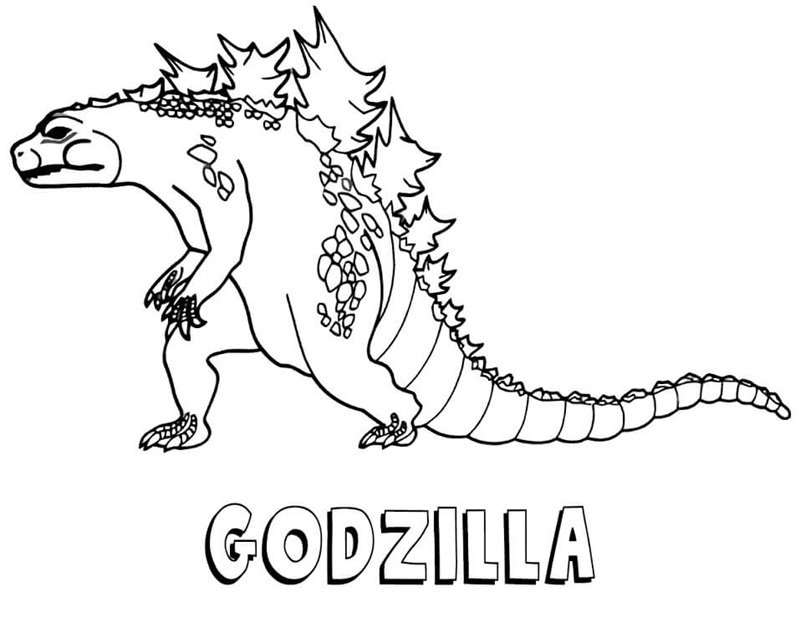 tranh tô màu godzilla 22