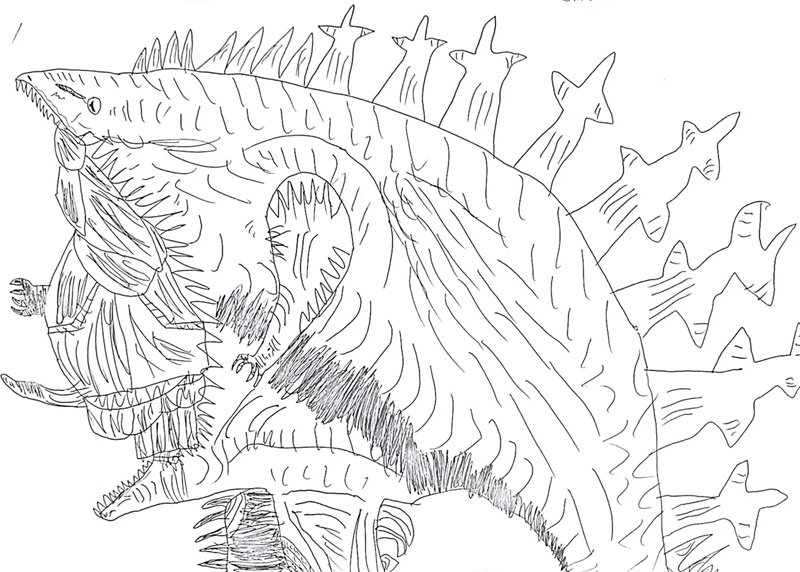 tranh tô màu godzilla 29