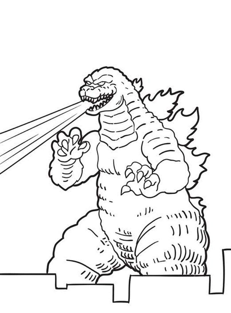 tranh tô màu godzilla 3