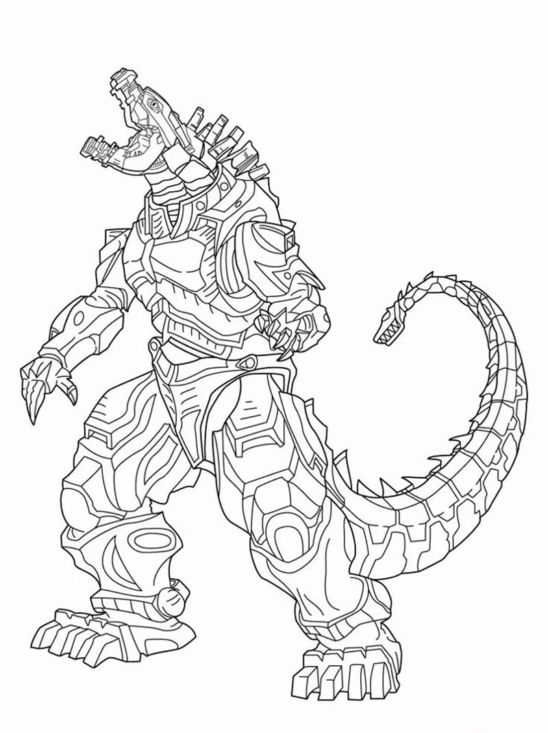 tranh tô màu godzilla 35