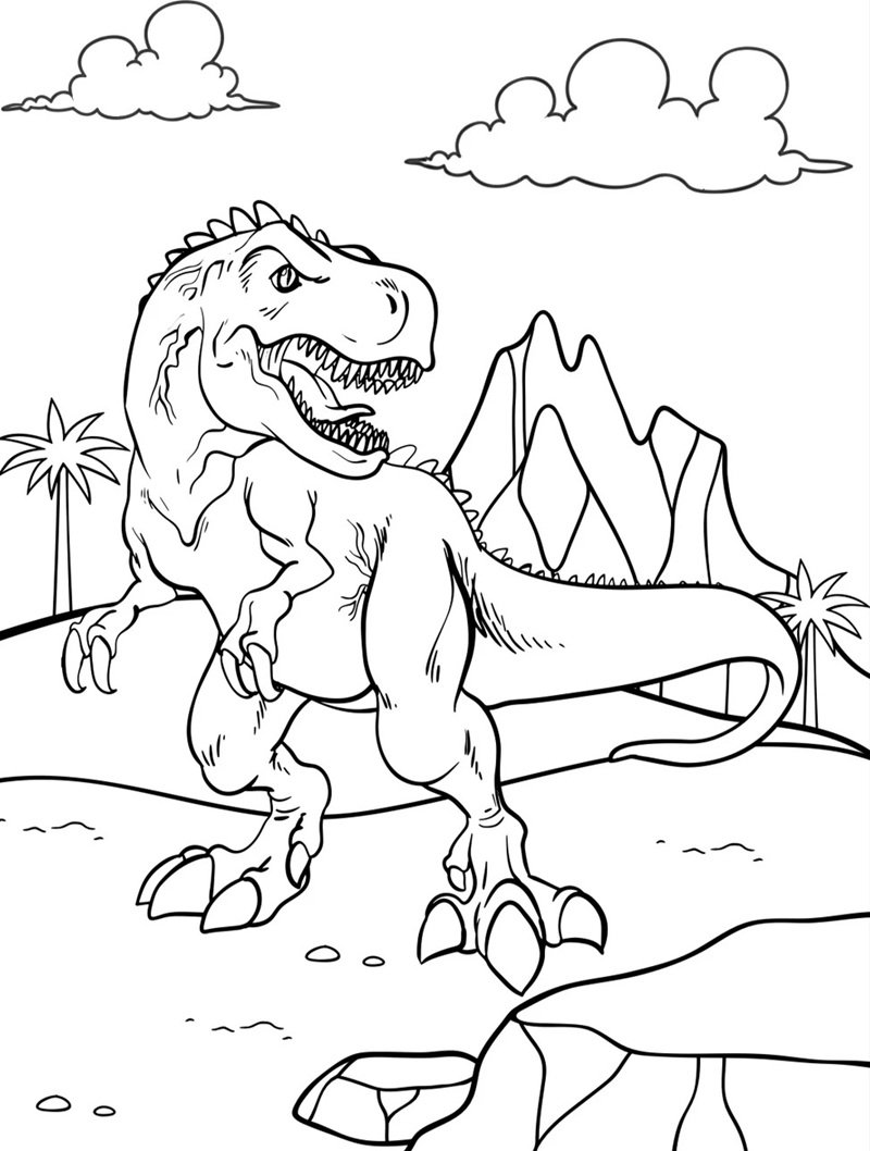 tranh tô màu godzilla 36