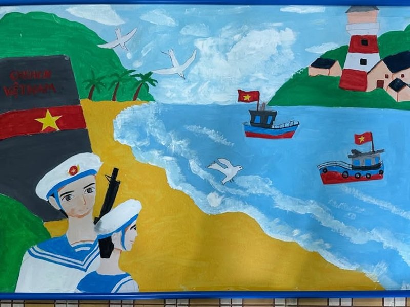 tranh vẽ chủ quyền biển đảo việt nam 11