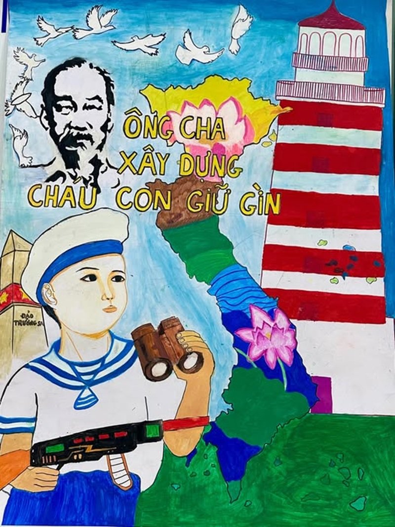 tranh vẽ chủ quyền biển đảo việt nam 12