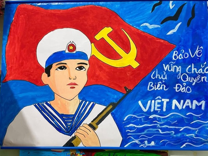 tranh vẽ chủ quyền biển đảo việt nam 14