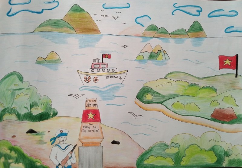 tranh vẽ chủ quyền biển đảo việt nam 21