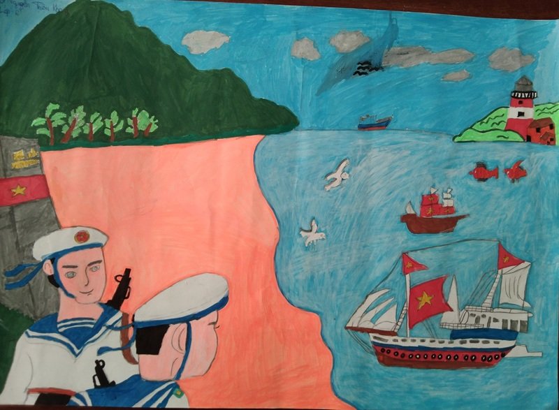 tranh vẽ chủ quyền biển đảo việt nam 22