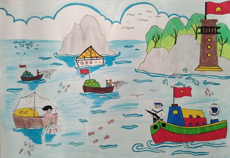 tranh vẽ chủ quyền biển đảo việt nam 23