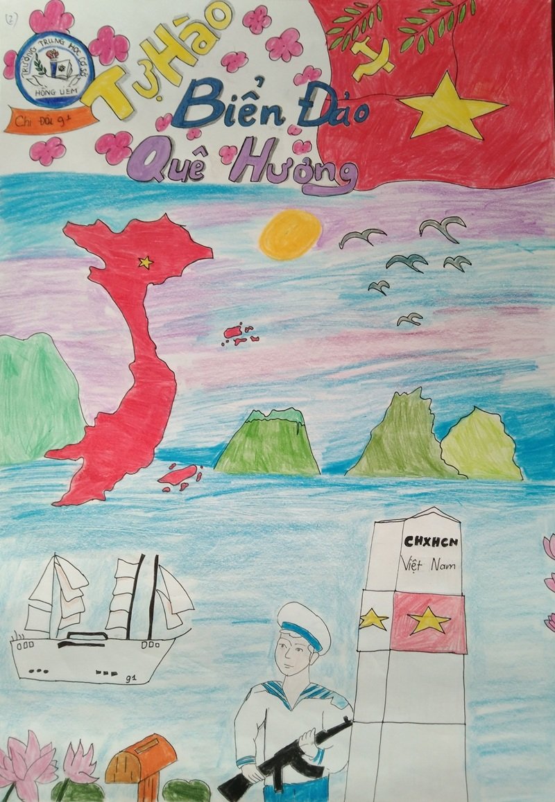 tranh vẽ chủ quyền biển đảo việt nam 24