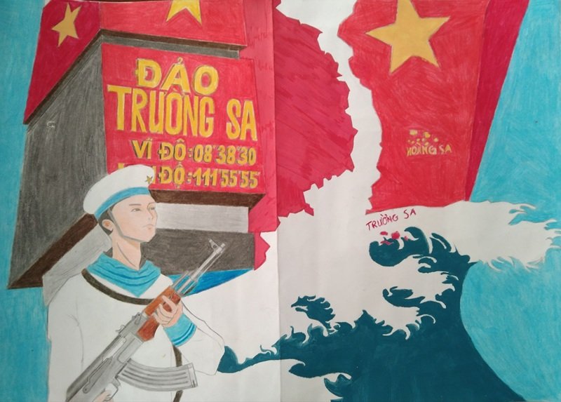 tranh vẽ chủ quyền biển đảo việt nam 25