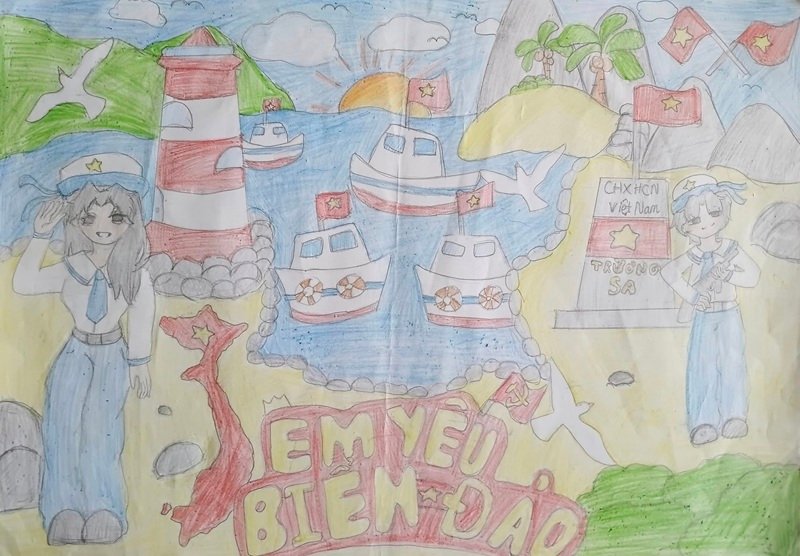 tranh vẽ chủ quyền biển đảo việt nam 32