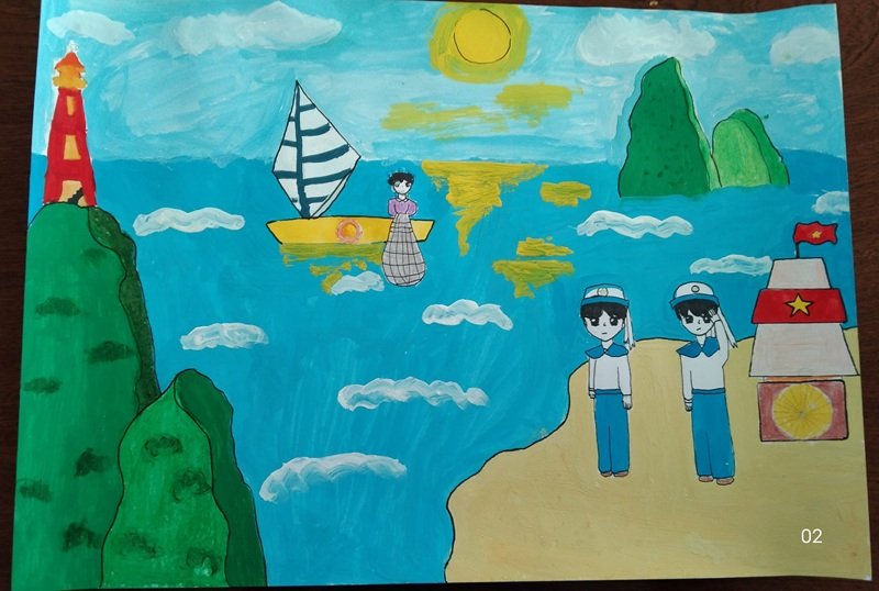 tranh vẽ chủ quyền biển đảo việt nam 6