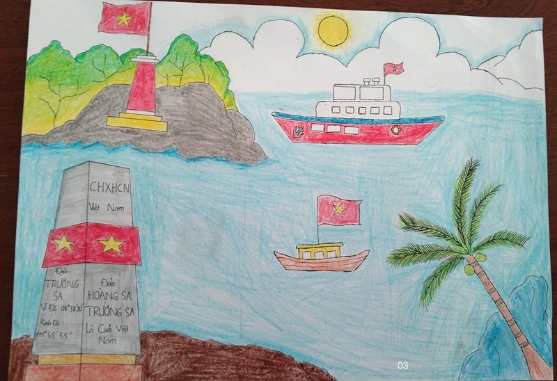 tranh vẽ chủ quyền biển đảo việt nam 7