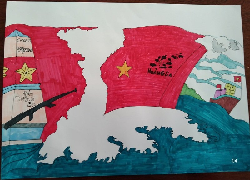 tranh vẽ chủ quyền biển đảo việt nam 9